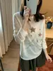 Camiseta de Manga Larga con Dibujo de Estrella de Mar Versátil Protección Solar para Mujer Verano 2026 Holgada Casual Adelgazante Delgado