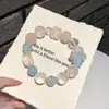 Pulseira de Cristal Natural Cristal Rosa DIY Design Original Design de Nicho Corrente de Cristal Pulseira de Cristal Rosa Toranja