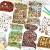 Inferel. Yo estoy de viaje de negocios hoy. Pegatinas PET de paisaje de 11 bombas, cabaña tridimensional apilada 3D, pegatinas para diario de mano