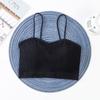 Sujetador deportivo con aro de acero sin costuras y base acolchada para el pecho, nuevo hilo de una palabra, para mujer