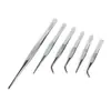 Pinzas de Vestir de Acero Inoxidable Médico 304 Pinzas de Sujeción de Bolas de Algodón Pinzas para Alimentar Peces Anti-Yodo Rectas Redondas Codo Pinzas para Té Pinzas de Jardinería