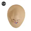 1,2 mm de espessura 8 ~ 10 mm de diâmetro interno liga de titânio cor quadrada costura zircão nariz piercing septo nasal jóias