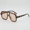 2025 Nuevas Gafas de Sol de Doble Rayo Color Dopamina Película Marina Montura Grande Adelgazantes de Moda Tendencia Anti-UV