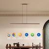 Espectro Completo Tira de Una Palabra Color Nogal Lámpara de Araña de Restaurante Minimalista Moderno Minimalista Lámparas de Barra para Mesa de Comedor