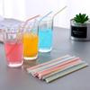 Pajita desechable de dos niños flexible para mujeres embarazadas té de perlas bebida de pulpa de frijol pajita fina de color para niños posparto