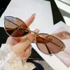 Gafas de Sol de Moda Europea y Americana 2025 Personalidad Marco Pequeño Gafas de Gato Metálicas Gafas de Sol con Protección UV para Hombre y Mujer Gafas de Sol Modernas
