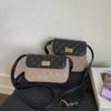 Transfronterizo 2025 Nuevo Bolso Cuadrado Pequeño de Empalme Escarchado Bolso de Hombro Rombo Pequeño Fragante para Mujer Bolso Cruzado Versátil Retro