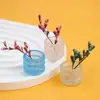 Yqt Vaso de Flor Artificial Ímã de Geladeira Acessórios de Resina DIY Joias da Moda Casa de Boneca Decoração de Casa de Boneca