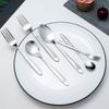 Juego de Cubiertos de Exportación Personalizado Acero Inoxidable Cuchillo, Tenedor y Cuchara para Comida Occidental Cuchara de Mango Largo para Mezclar Cuchara para Café Nido de Pájaro Tenedor para Fruta