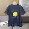 Camiseta de Malla de Manga Corta para Hombre, Holgada, Casual, Delgada, Fruta Pera, Manga Media, Top