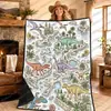 Manta con diseño de mapa de animales transfronterizo, hecha a medida, superventas en Amazon para niños y adultos, manta para pintar y garabatear a mano DIY