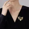 Exquisito Broche Doble Cisne Full Diamante para Mujer, Elegante de Moda, Diseño de Corsage de Perla, Pin para Traje, Accesorios para Abrigo
