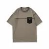 Camiseta de Manga Corta con Diseño Patchwork de Marca de Moda Estilo Americano 2026 Verano Nuevo Delgado Cuello Redondo Holgado Versátil Top de Media Manga