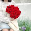 Manta de Buquê de Rosas Finalizada, Manta de Buquê de Flores de Mão, Manta de Crochê, Feita à Mão, Produto Acabado como Presente