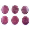 Soporte para teléfono móvil de piedra natural dos lados planos 25*30mm gema ovalada de cristal adornos de joyería diy venta caliente transfronteriza