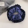 Novo Scrunchie de Renda Estilo Coreano com Toque de Luxo, Elástico de Cabelo para Meninas, Corda de Cabelo com Fita de Laço, Acessório de Cabelo