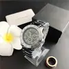 Relógio de Moda Estação Taiwan Shopee Novo Simples Estiloso Deslumbrante Preto Mostrador Grande Três Ponteiros Pequenos Relógio de Negócios Masculino