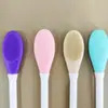 Cepillo para Lavado Facial de Material TPR Sin Silicona del Fabricante, Herramienta de Limpieza de Belleza, Cepillo para Mascarilla de Doble Cabezal, Cepillo para Champú de Bebé