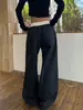 Pantalones de Cuadros de Pierna Ancha Estilo Retro Americano para Hombre, Pantalones Scimitar Sueltos Adelgazantes Estilo Americano de Verano, Pantalones Deportivos Casuales Estilo Perezoso