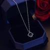 Recomendación de Little Red Book Cadena para Clavícula Color Oro Rosa con Colgante de Moda Nicho Hierba de la Suerte Popular en Internet Japonés y Coreano Collar de Plata Esterlina Chapada en Plata