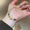Pulseira de Franja com Contas de Ametista Natural e Cristal Pulseira de Luxo Leve High-End Nova Moda Chinesa Joia para Mulheres