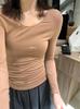 Camisa Base Outono Alta Elasticidade 312# Camisa Base Temperatura Constante Jaqueta Quente Manga Longa Roupas de Outono