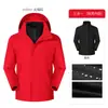 Nueva Norma Nacional Parka de Plumas 3 en 1 para Hombre Cortavientos Impermeable Cálida Chaqueta para Mujer Ropa de Exterior Senderismo Montañismo