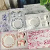 Suministro Directo Transfronterizo Serie Ruyi Tigre Familia D Taza y Platillo de Café Juego de Té de la Tarde Estilo Europeo Taza de Té Negro 2 Tazas 2 Platos Caja de Regalo