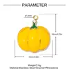 Pingente de Aço Inoxidável 3D com Gotejamento de Óleo de Berinjela e Abóbora para DIY para Mulheres, Brincos de Caranguejo e Lagosta, Pulseira, Pingente de Joia em Aço Titânio