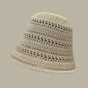 Chapéu Coreano, Elegante e Feminino, Design Crochê Vazado, Faz o Rosto Parecer Menor, Chapéu de Pescador, Chapéu de Aba Larga para Mulheres, Novo Estilo Verão 2025 Chapéu Bucket