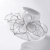 Sombrero de Sol Elegante para Dama, Sombrero de Sol Transpirable con Flor Hecho a Mano, Sombrero de Sol Plegable de Ala Ancha Cubre Rostro Diosa