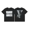 VLONE FOG Trendy Brand Big V Mother Logo Cherry Blossom Manga curta Esboço Bordado Lip Print Graffiti Print Camiseta