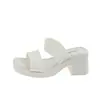 Nuevas Chanclas de Tacón Alto de Venta Caliente Transfronterizas para Mujer, Calzado de Verano para Exteriores, Que Aumentan la Altura, Antideslizantes, Sandalias de Doble Tira, Zapatos de Cuña de Moda para Mujer