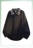 Sudadera con Cuello Polo y Puntada de Cuadros Texturizada de Exportación Transfronteriza para Hombre Otoño e Invierno Nueva Holgada con Solapa Casual para Hombre