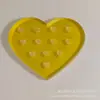 Pegamento para Pestañas Injertadas al por Mayor Tabla de Color en Forma de Corazón 12 Orificios Pegamento Junta de Vidrio Paleta para Uñas y Pestañas