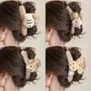 Atmósfera de Otoño e Invierno Pinza para el Cabello de Tamaño Mediano Elegante Versátil para la Parte Posterior de la Cabeza Recogido Pinza de Tiburón Alta Apariencia Pinza de Garra de Felpa Accesorios para el Cabello