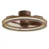 Nova luminária de teto ventilador de quarto estilo vintage francês, ventilador de teto moderno minimalista silencioso com luz integrada de proteção ocular para salas de estar e jantar