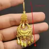 Pendientes de Luna Hueca con Borlas de Arena Dorada Populares Europeos y Americanos Transfronterizos para Mujer Que No Se Desvanecen por Mucho Tiempo, Venta Caliente en Transmisión en Vivo Suministro al por Mayor