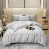 Caixa de Presente de Algodão Escovado Estampada Simples Conjunto de Cama de Quatro Peças Outono e Inverno Fábrica de Roupa de Cama Atacado