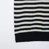 AliExpress Venda Quente Transfronteiriça Nova Coleção Primavera 2026 Camisa Polo Tricotada de Manga Curta Listrada Feminina 3390100