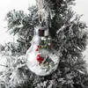 Bola de Navidad Transparente LED Transfronteriza Decoraciones Navideñas Bombilla de Luz Artificial Colgante Decoración de Árbol de Navidad Bola de Cristal