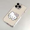 Funda HelloKitty Cat para iPhone 14/15 Promax, Apple 13/12 Space Shell transparente, 16 para mujer