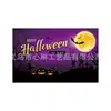 Tecido de fundo para Halloween mais vendido na Amazon transfronteiriça, design estampado de abóbora e casa mal-assombrada em alta definição, série de tecidos de fundo para decoração festiva