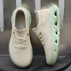 Sapatos casuais esportivos masculinos de verão, leves, para pés largos, com malha respirável, alargados, de tricô fly-knit, sapatos tipo meia com sola grossa, sapatos para caminhada