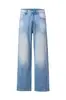 Ropa de Hombre Fengshe / Jeans de Verano Finos de Pierna Recta para Hombre, Corte Holgado, Pantalones de Pierna Ancha Fluidos, Pantalones Casuales de Moda Streetwear