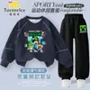 Moletom de Gola Redonda com Marca Colaborativa Minecraft Masculino Creeper Steve Tnt Roupas Periféricas Moda Infantil