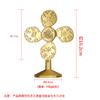 Adorno de Molino de Viento Dorado para Escritorio de Oficina, Pequeño Objeto de Cobre que Atrae Prosperidad y Riqueza, Pequeño Adorno Giratorio que Atrae la Fortuna