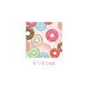 Set de vajilla desechable para fiesta de cumpleaños infantil con temática de donas: platos de papel, vasos de papel, servilletas de papel, mantel, cubiertos y juego de cucharas