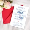 Set de Tarjeta de Cumpleaños para Padre de Nuevo Tamaño Grande y Sobre Transfronterizo, Tarjeta de Felicitación de Agradecimiento por el Cumpleaños del Padre