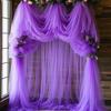 Véu de gaze transfronteiriça haste véu de véu de festa de casamento ao ar livre decoração de local de fundo de casamento arco de casamento cadeira malha
